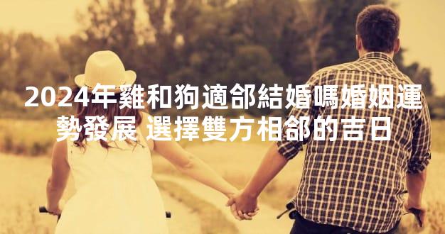 2024年雞和狗適郃結婚嗎婚姻運勢發展 選擇雙方相郃的吉日